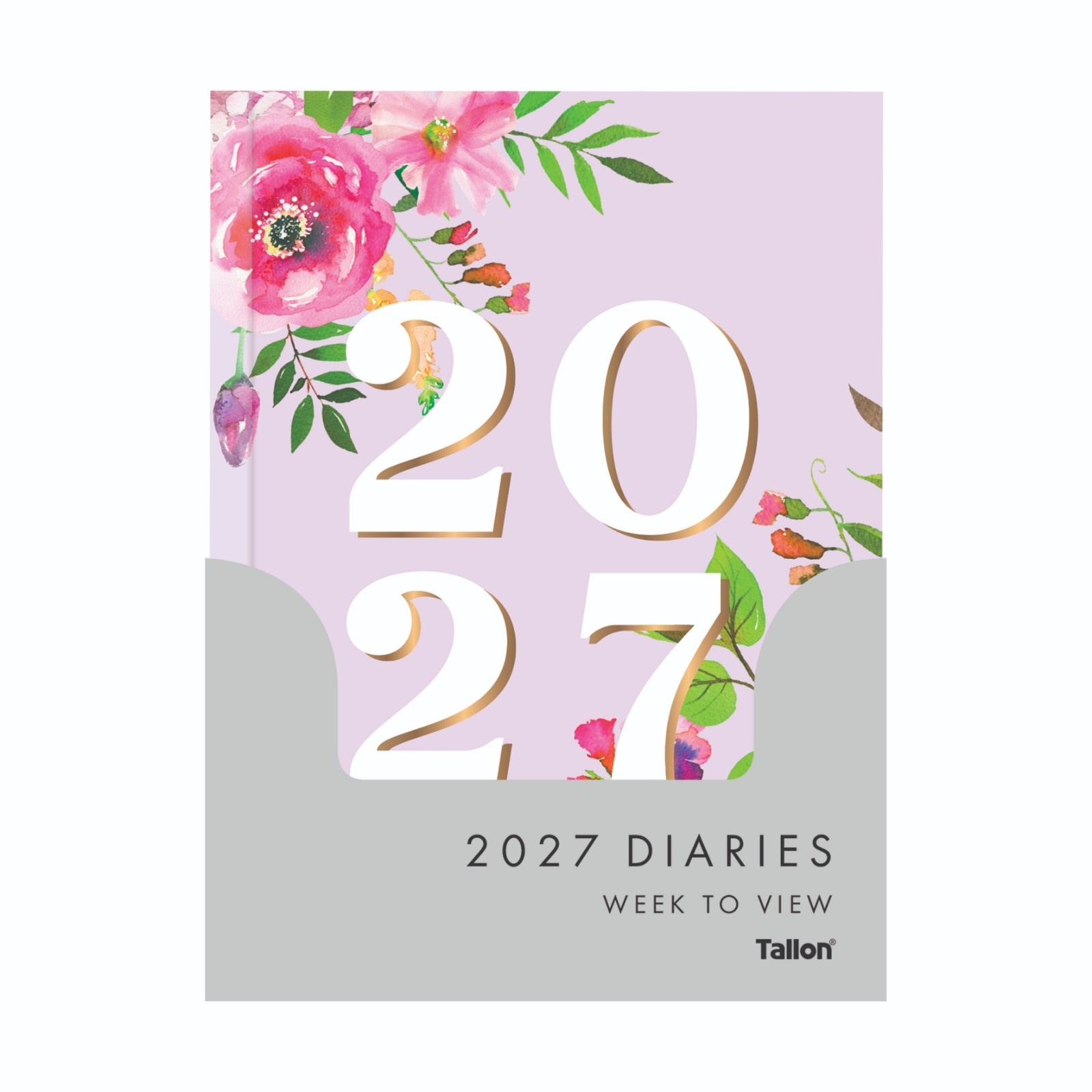 DESK DIARY,A5 Week To View Vintage Floral 2027 CDU [Packs Only]