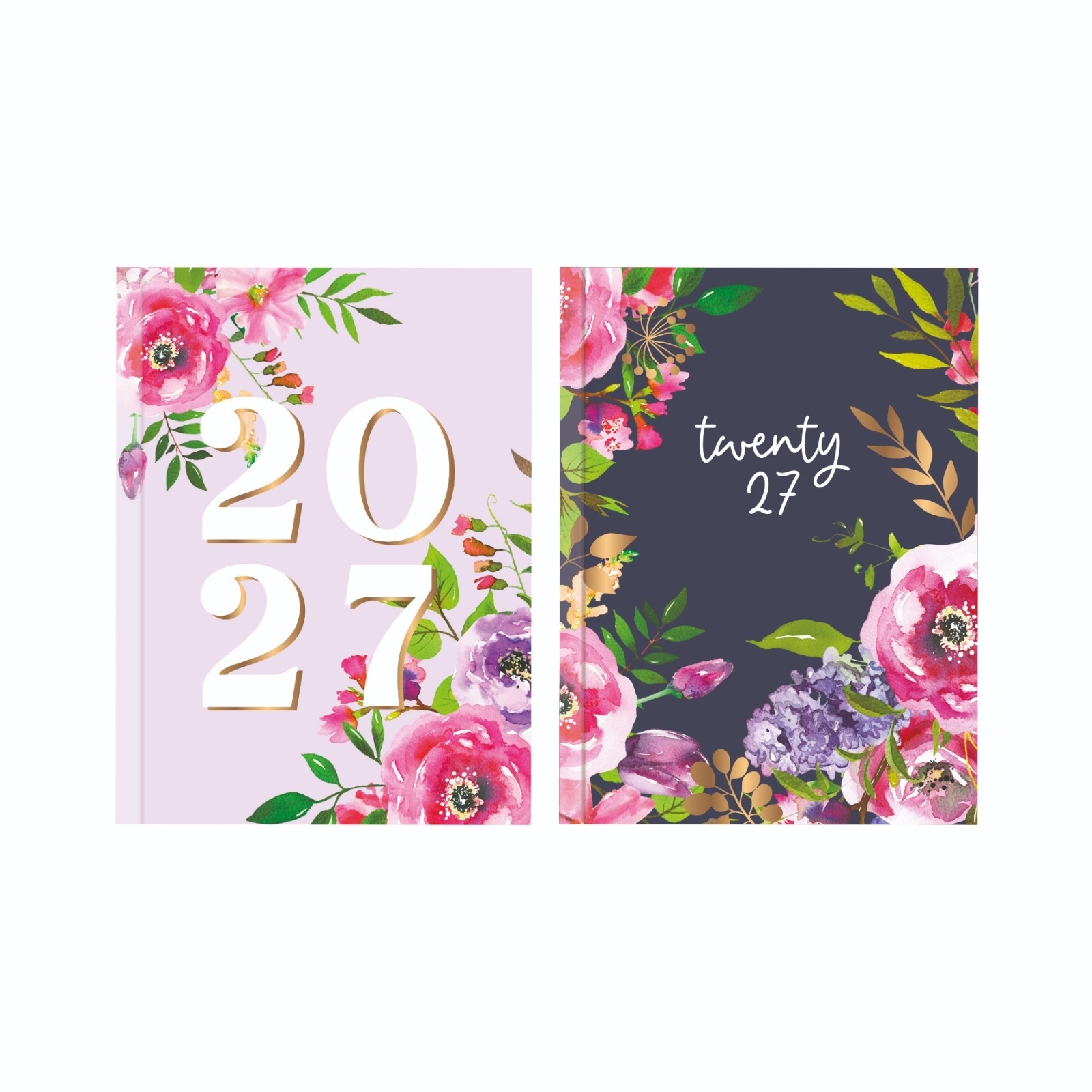 DESK DIARY,A5 Week To View Vintage Floral 2027 CDU [Packs Only]