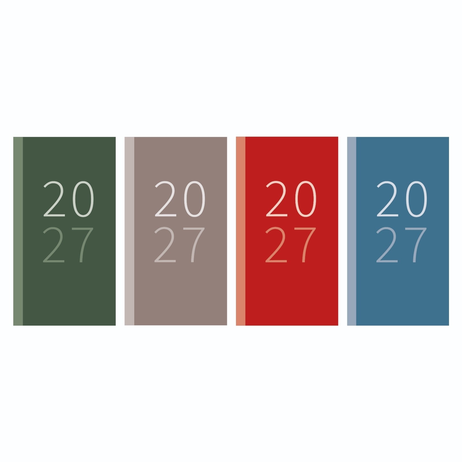 DIARY,Slim Week To View Bold Colour 2027 CDU [Packs Only]