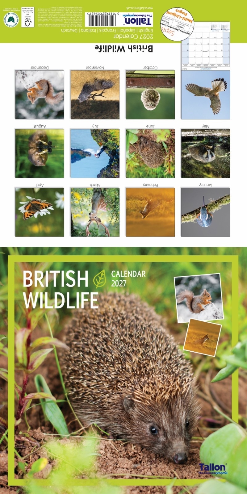 CALENDAR,Square,British Birds & Wildlife Photographic 2027 [Packs Only]