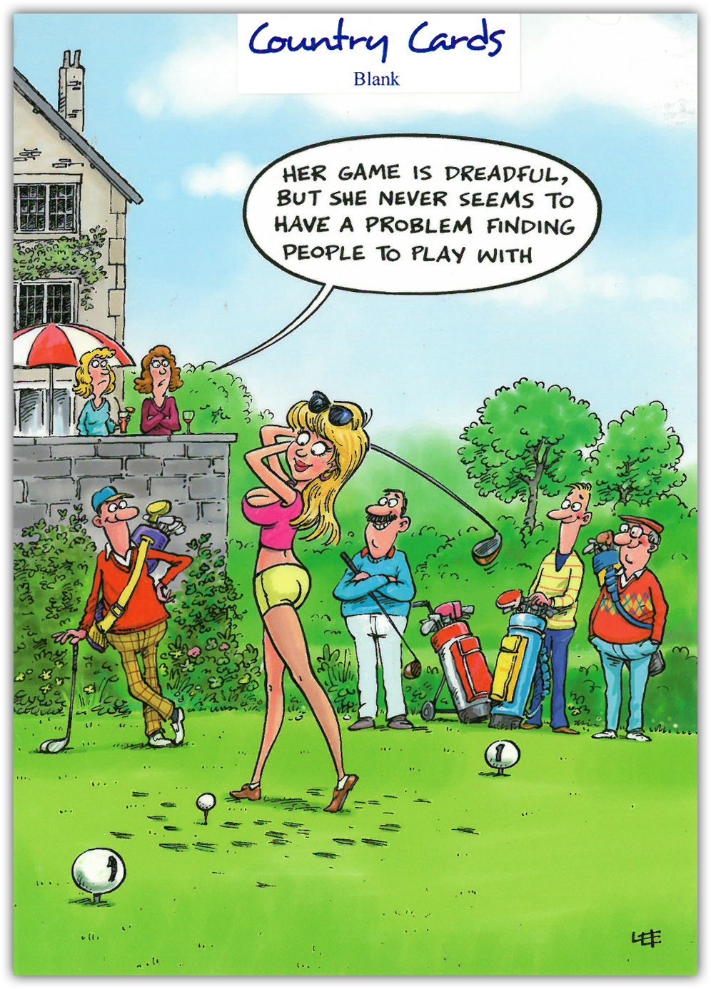 BLANK CARDS,Humour Her Game is Dreadful, Golf [Packs Only]