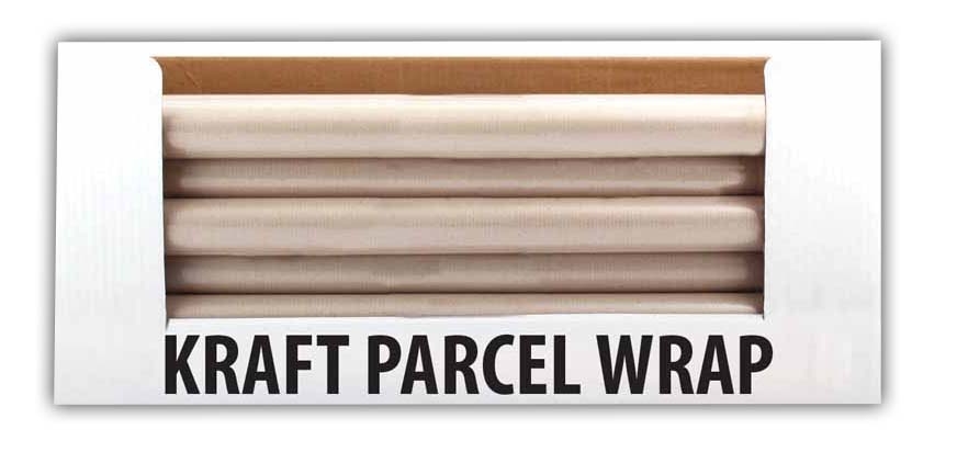 KRAFT PAPER ROLLS, 50cm x 8m PARCEL WRAP, CDU [Packs Only]