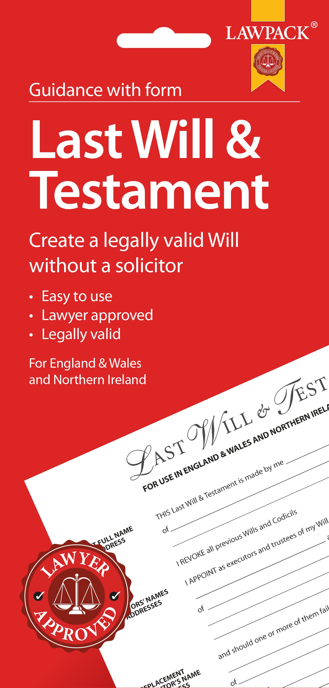 LAWPACK,Last Will & Testament H/pk