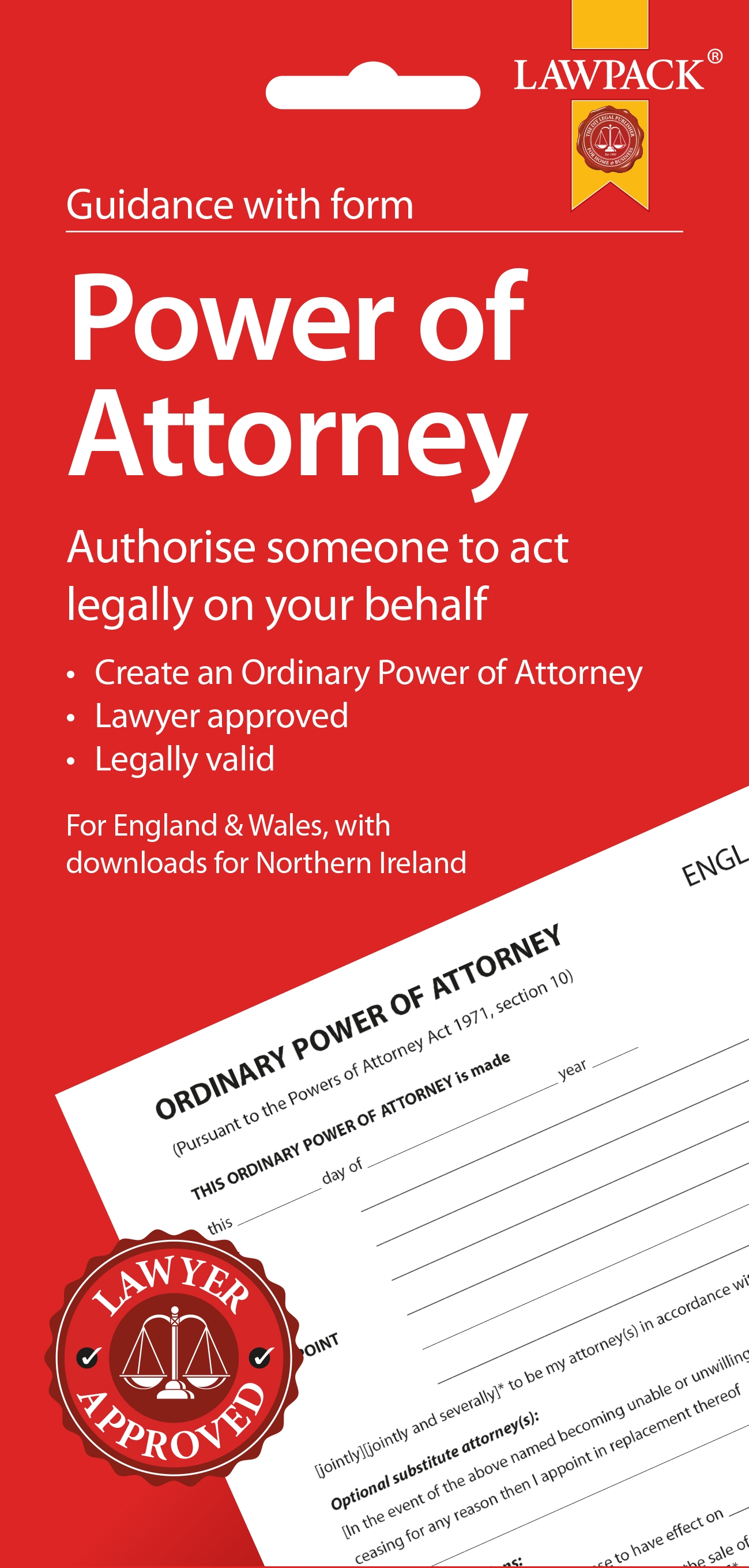 LAWPACK,Power of Attorney H/pk