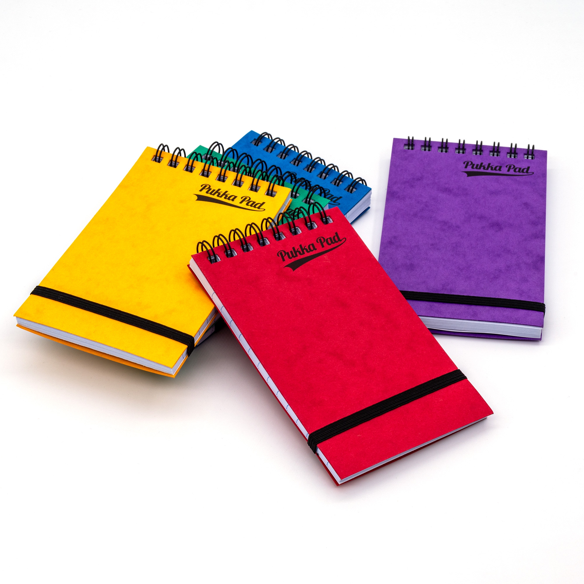 PUKKA PAD,Notebook A7 Twin Wire Pressboard 120pg 5 Assorted Colours [Packs Only]