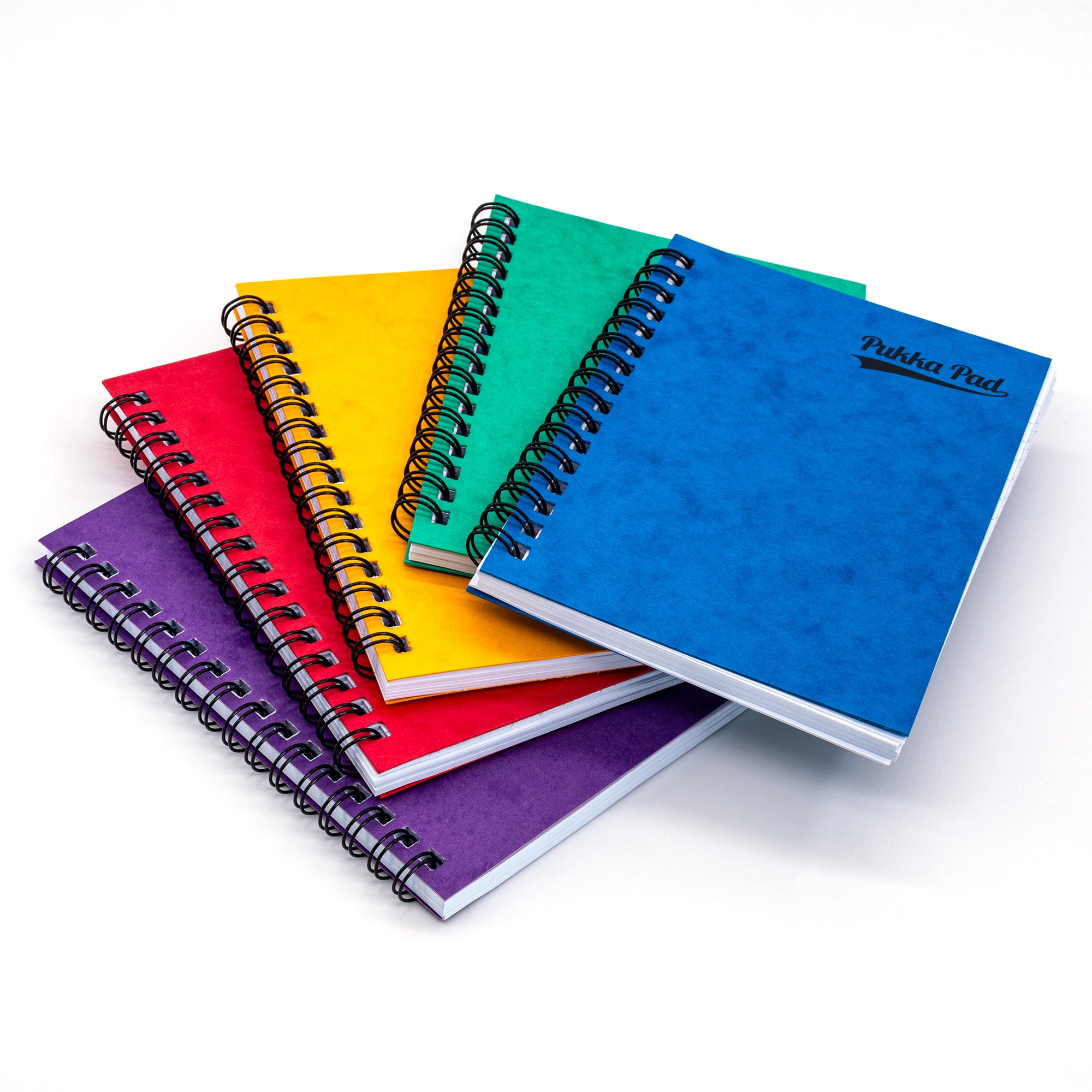 PUKKA PAD,Notebook A6 Twin Wire Pressboard 120pg 5 Assorted Colours [Packs Only]