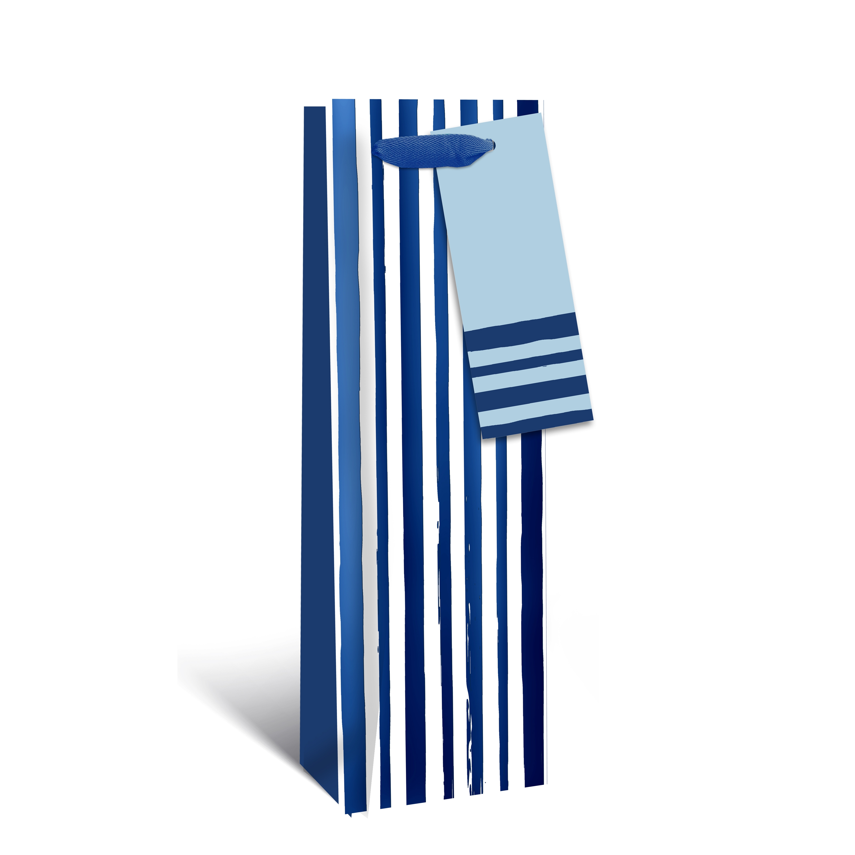 GIFT BAG,Blue Stripes (Bottle) [Packs Only]