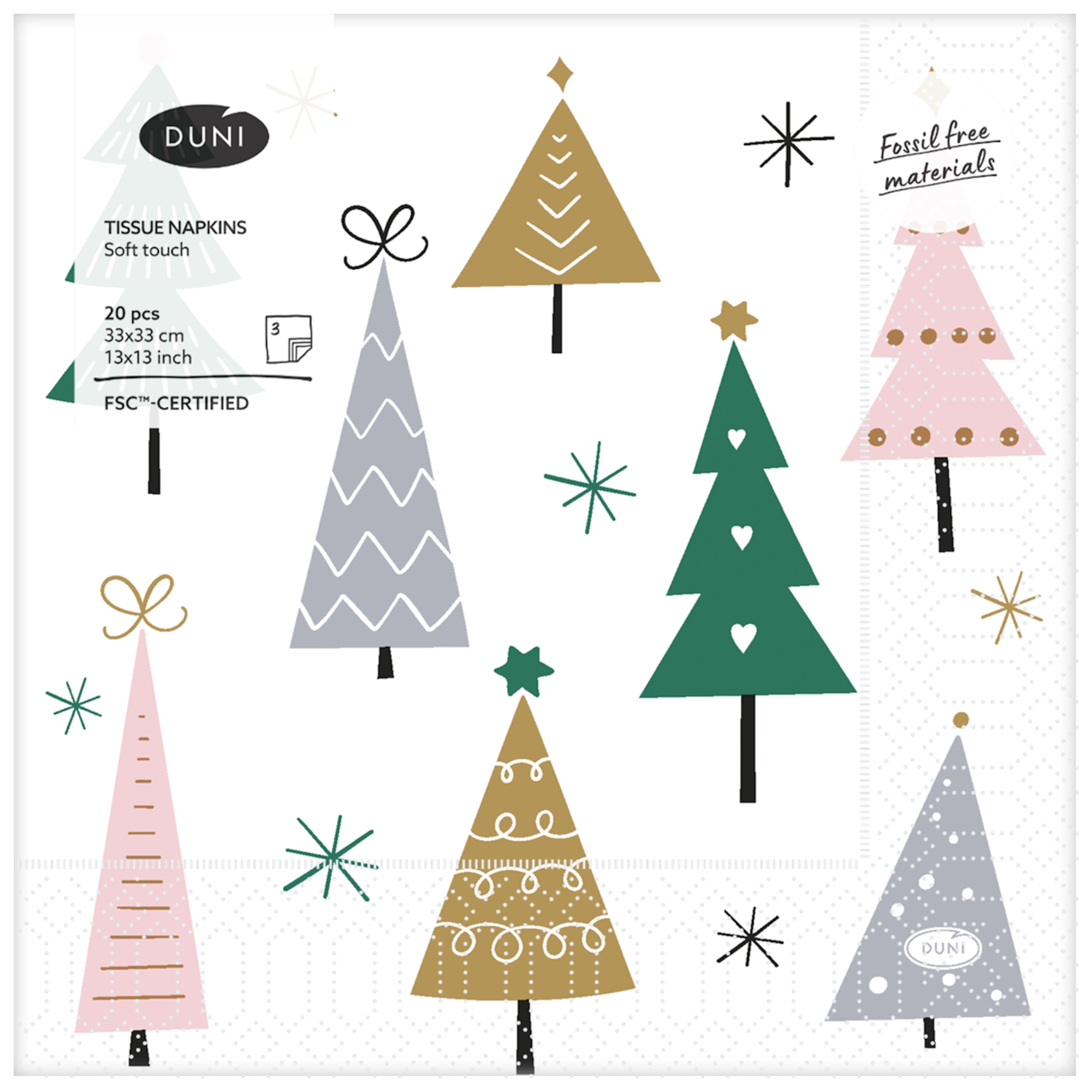 XMAS NAPKINS,33/3ply Noel Trees [Splittable]