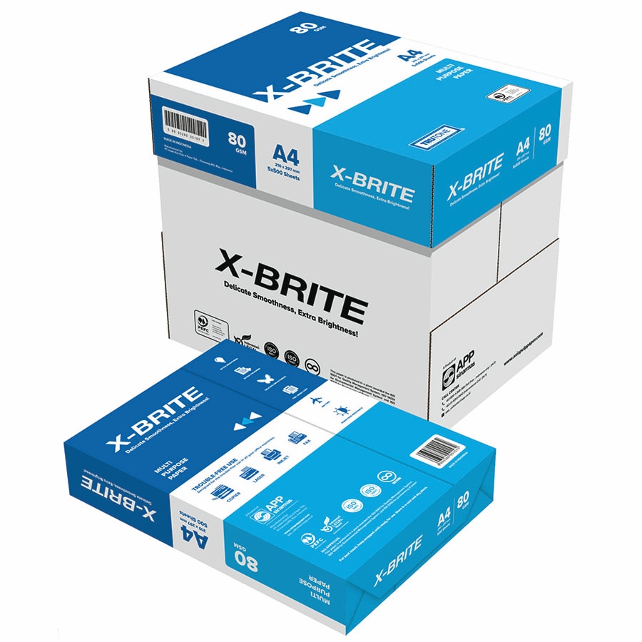 COPIER PAPER,A4 X-Brite Blue 500`s 80gsm PEFC [Splittable]