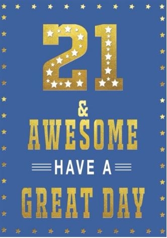 AGE 21 CARDS,Male Text [Packs Only]