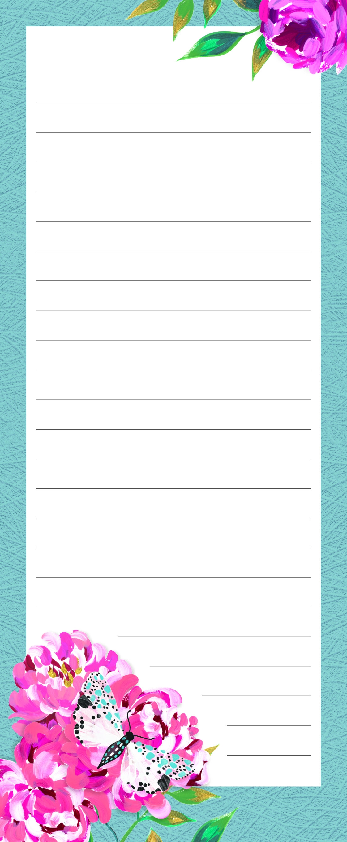 SHOPPING LIST PAD,Flutter (Magnetic)
