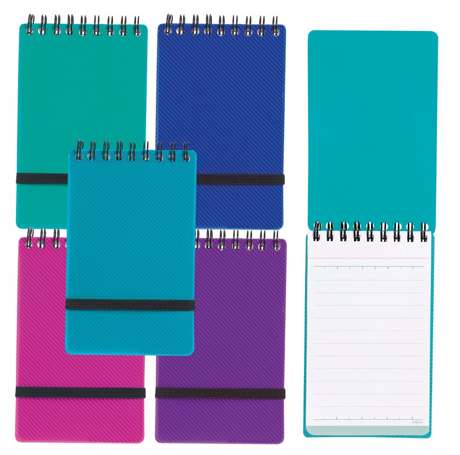 NOTEBOOK,Banded Poly Cover Noteguard A6 Asst.Cols CDU [Packs Only]