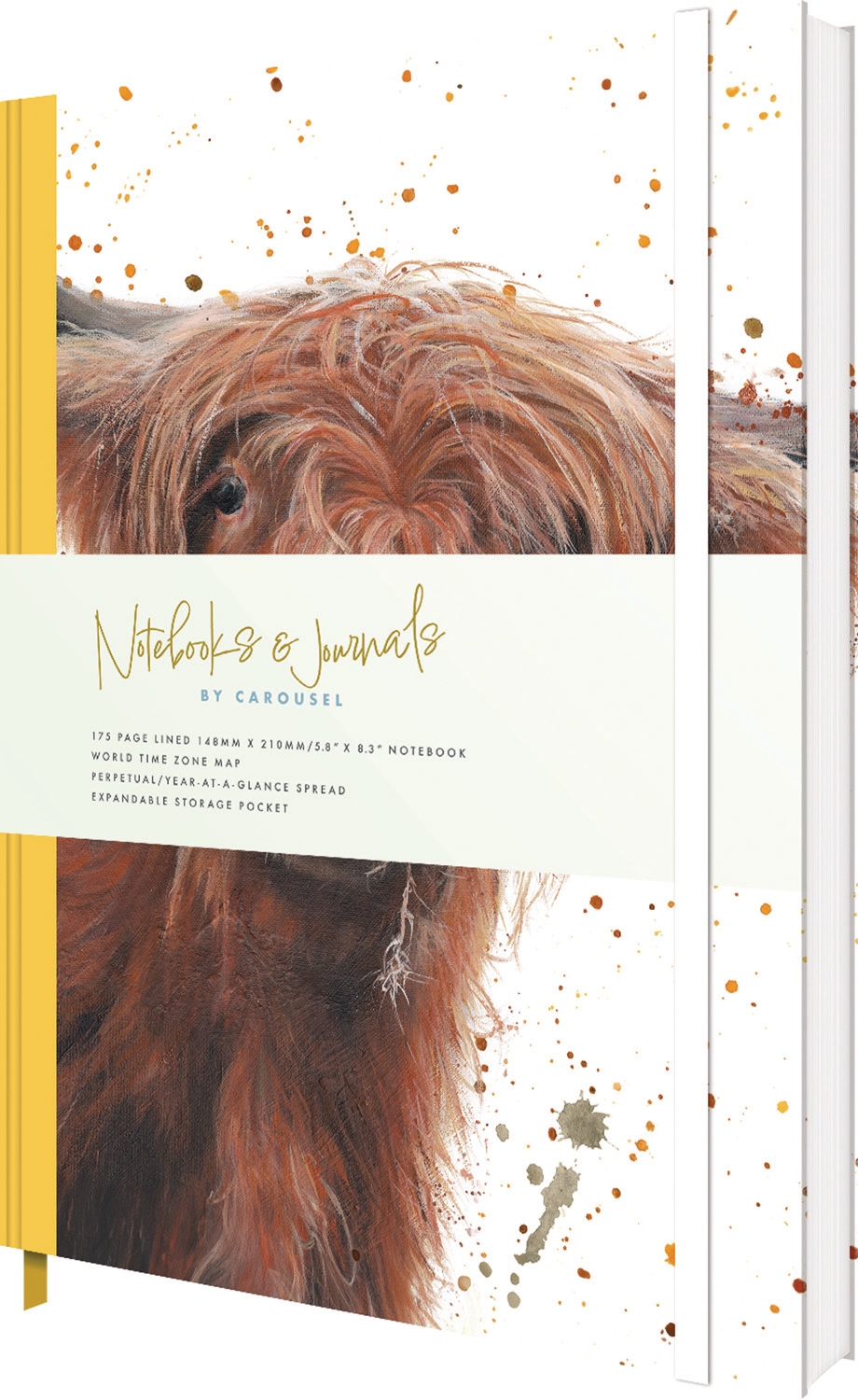 A5 NOTEBOOK & JOURNAL,Casebound,Highland Cow 175 Page