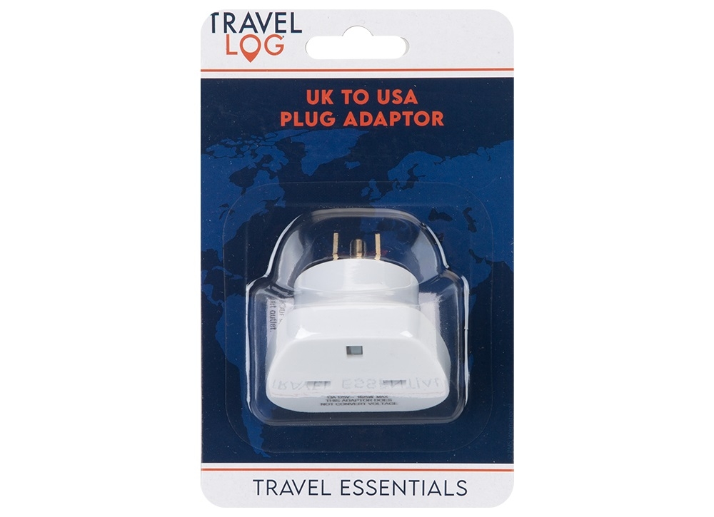 TRAVEL ADAPTOR, UK to USA Travel Essentials H/pk [Packs Only]