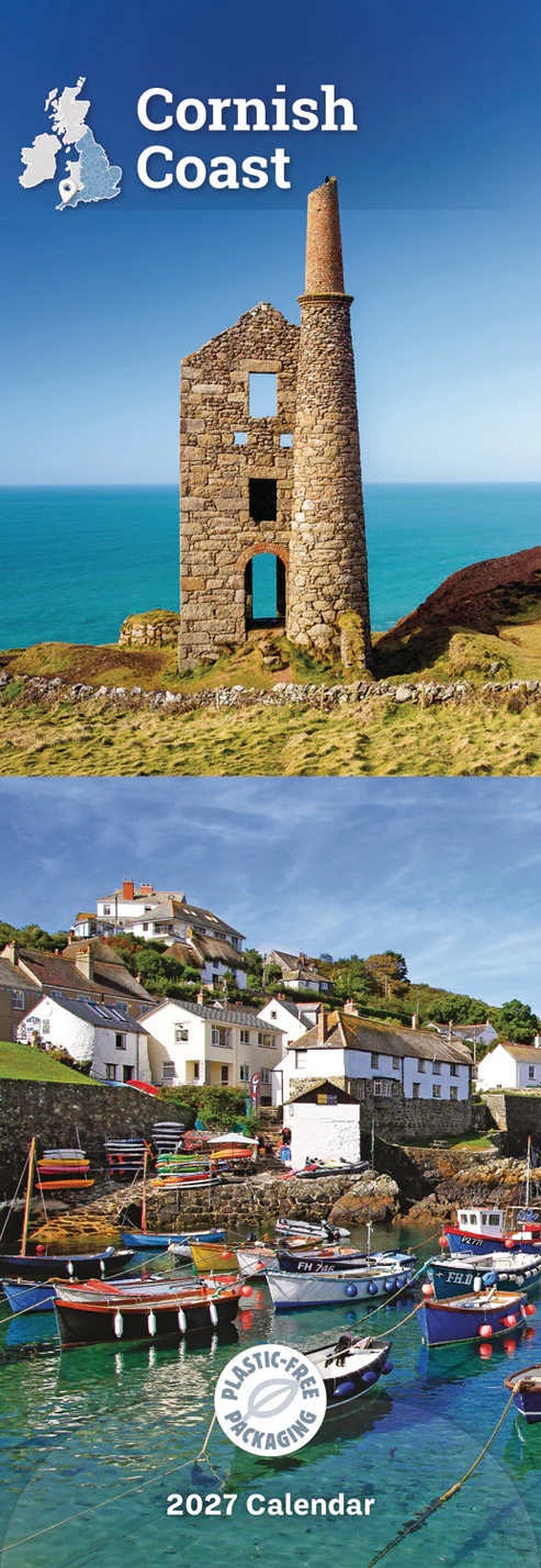 CALENDAR,Slim,Cornish Coast [Packs Only]