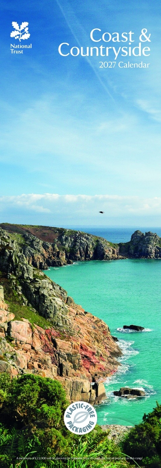 CALENDAR,Slim,Coast & Countryside (National Trust) [Packs Only]
