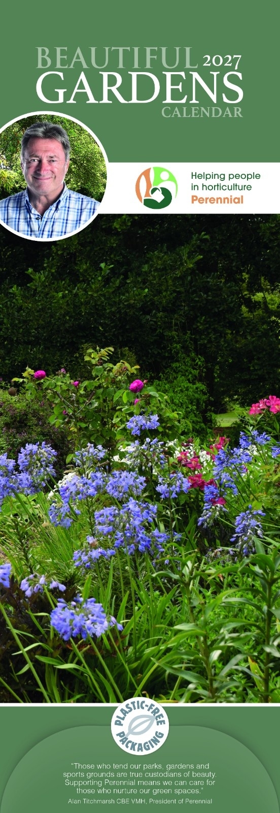 CALENDAR,Slim,Beautiful Gardens [Packs Only]