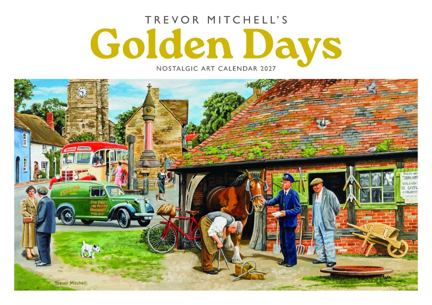 CALENDAR, Golden Days A4, Opens to A3 [Packs Only]