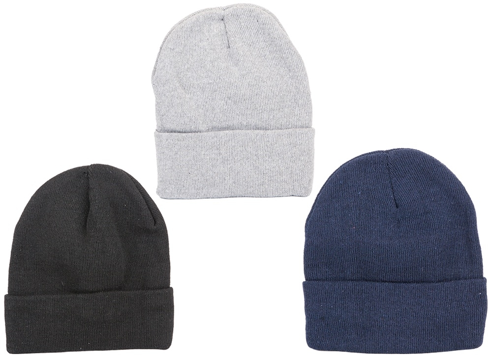THERMAL HAT, Fleece Lined Plain 3 Assorted Colours [Splittable]