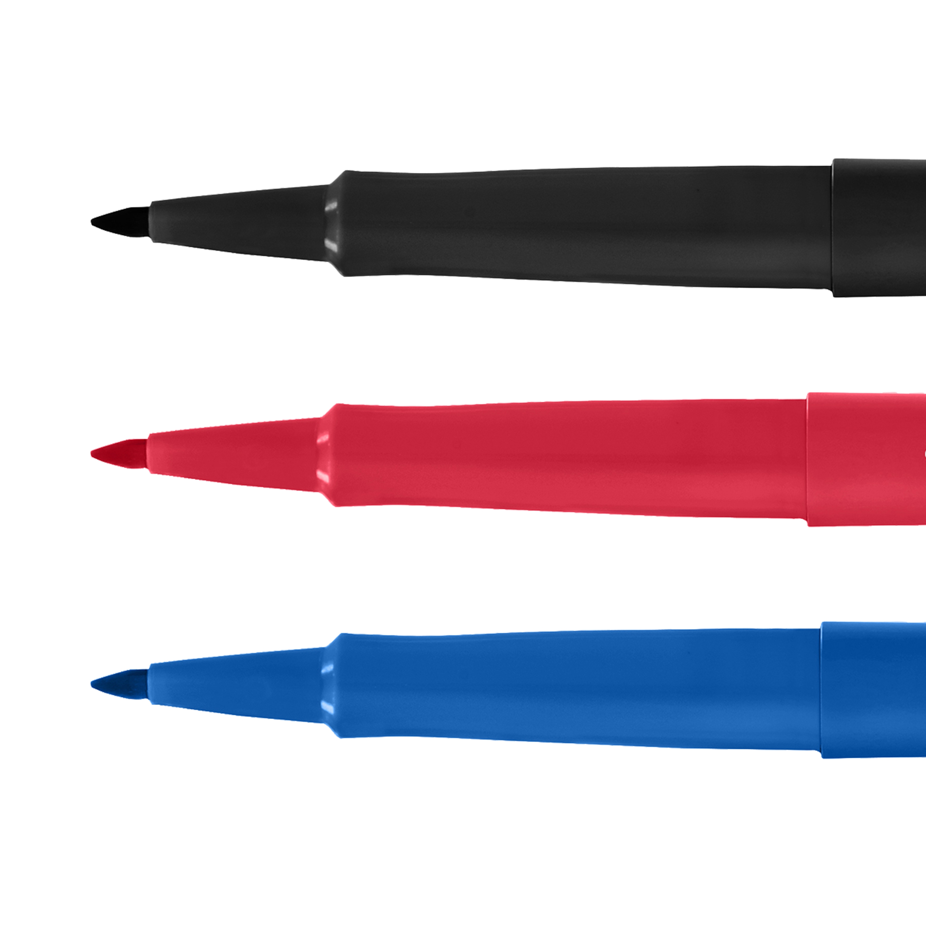 FLAIR,Original Black/Blue/Red Med 3`s I/cd Felt Tip (Papermate) [Splittable]