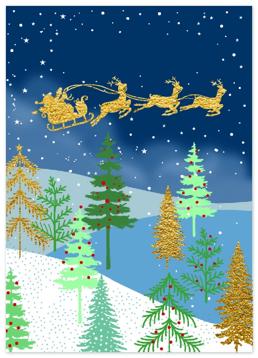 XMAS BOXED CARDS, Foiled 14`s 2 Designs per box. CDU [Splittable]