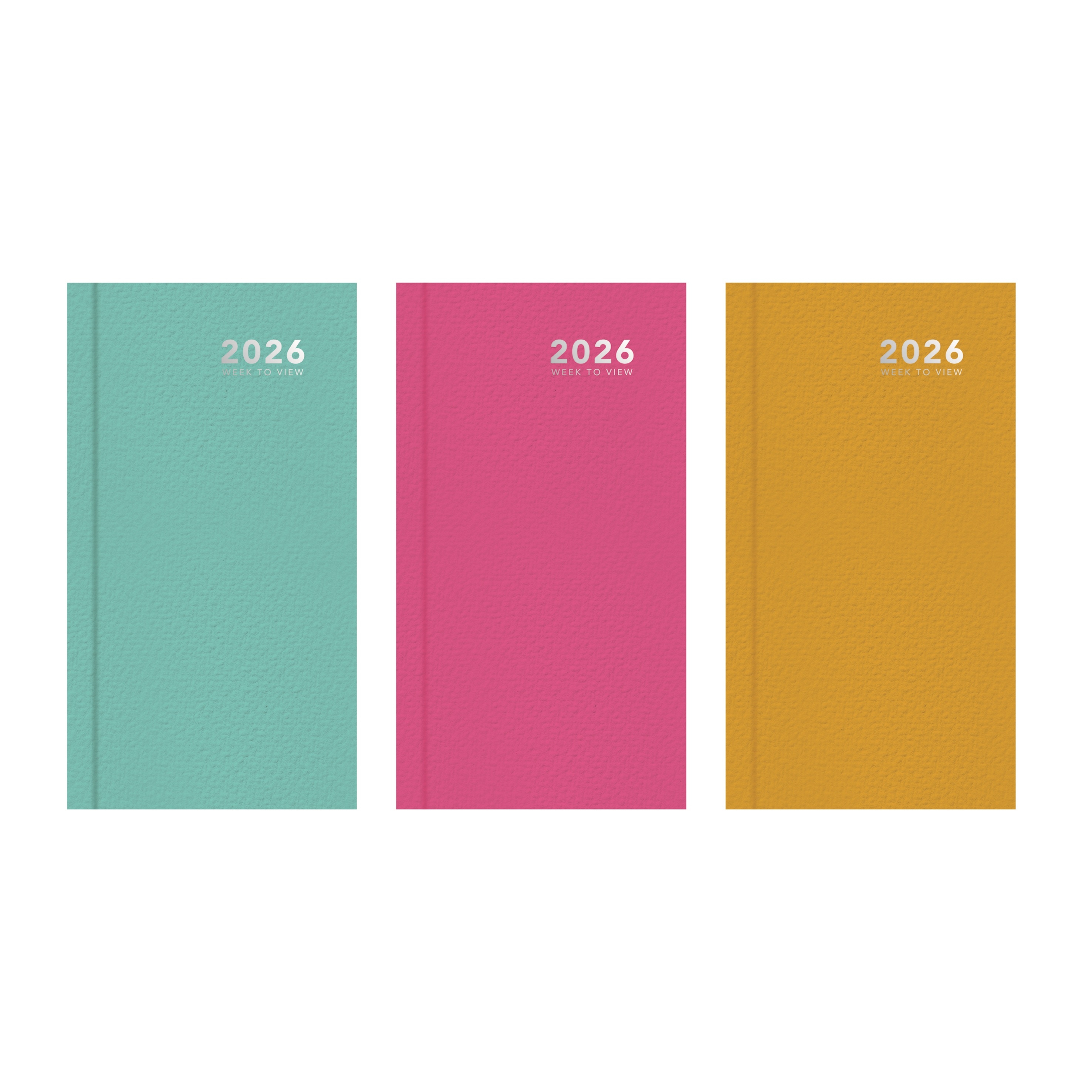 DIARY,Slim,Brights 3 Asst. Week to View CDU 2026 [Packs Only]