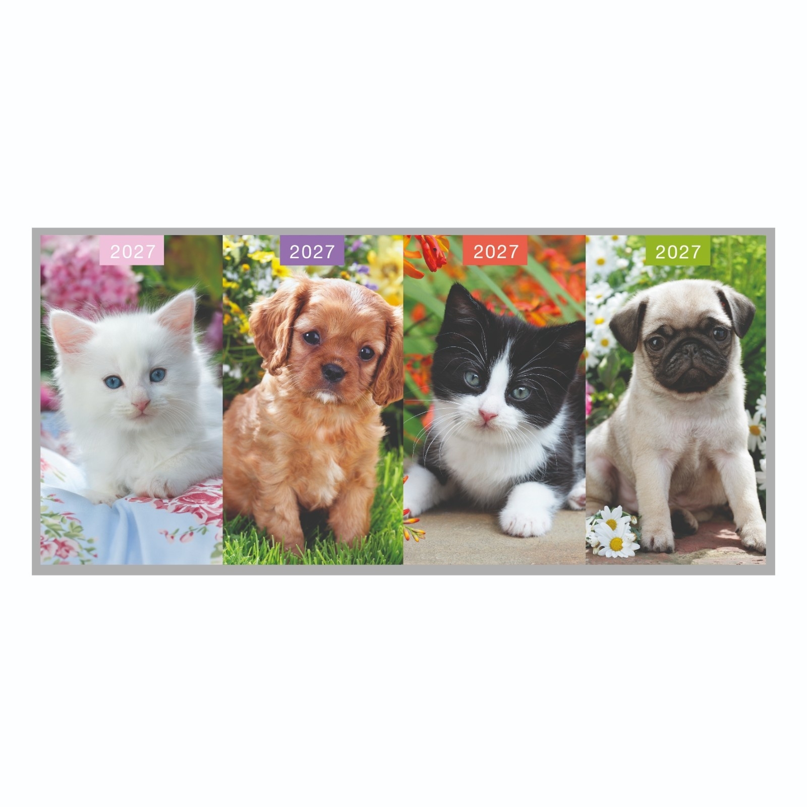 DIARY,Slim,Kittens & Puppies Asst Two Weeks to View,2027 CDU [Packs Only]