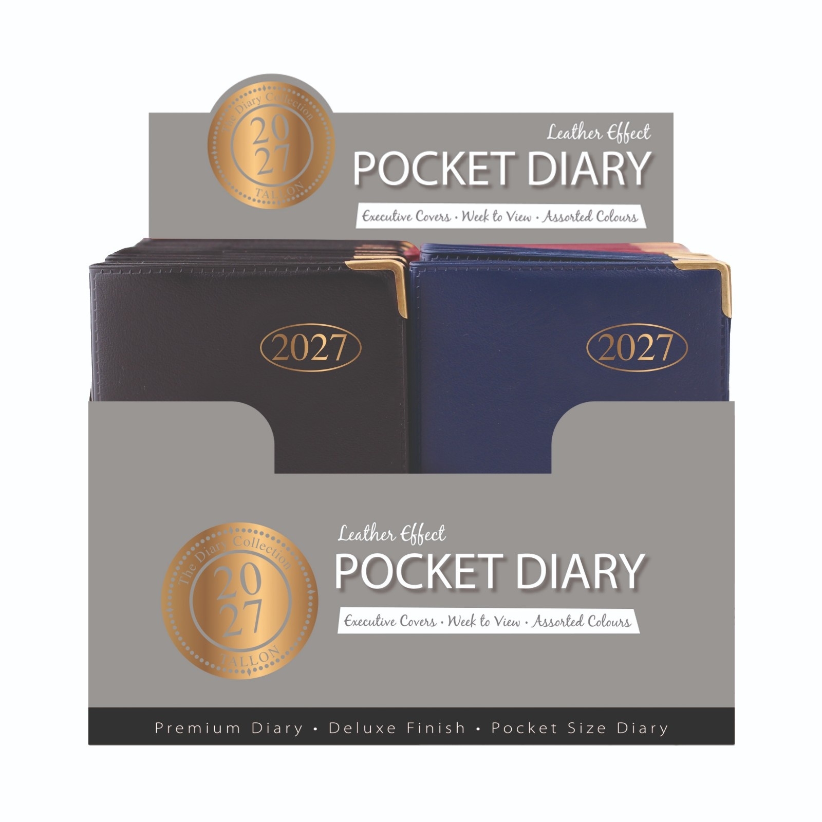 DIARY,Pocket,Brass Corners, Asst Cols. 2027 CDU [Packs Only]
