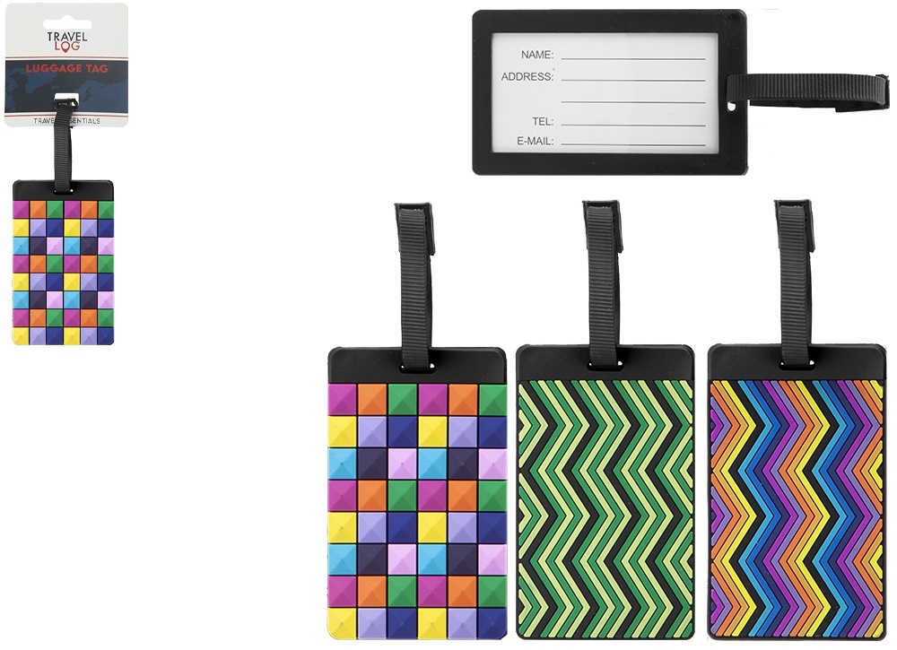 LUGGAGE TAG,Modern Design Assorted H/pk [Splittable]