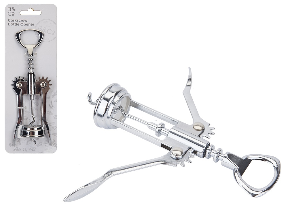 CORKSCREW,Lever Arm & Bottle Opener I/cd [Packs Only]