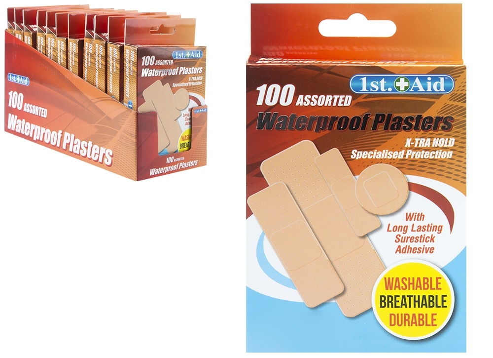 PLASTERS,Waterproof 100`s Breathable H/pk CDU [Splittable]
