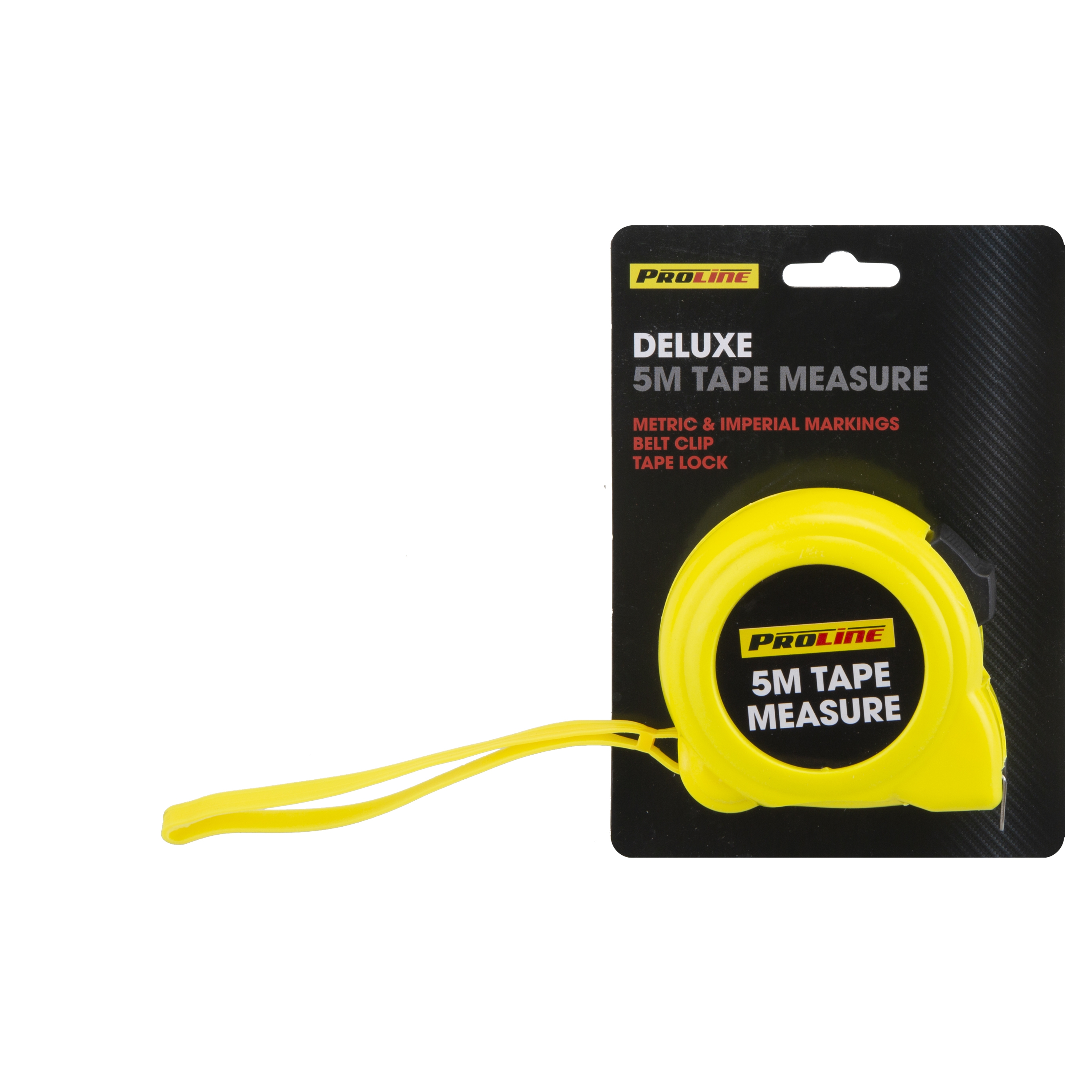 TAPE MEASURE,5M Deluxe Belt Clip & Tape Lock I/cd [Packs Only]