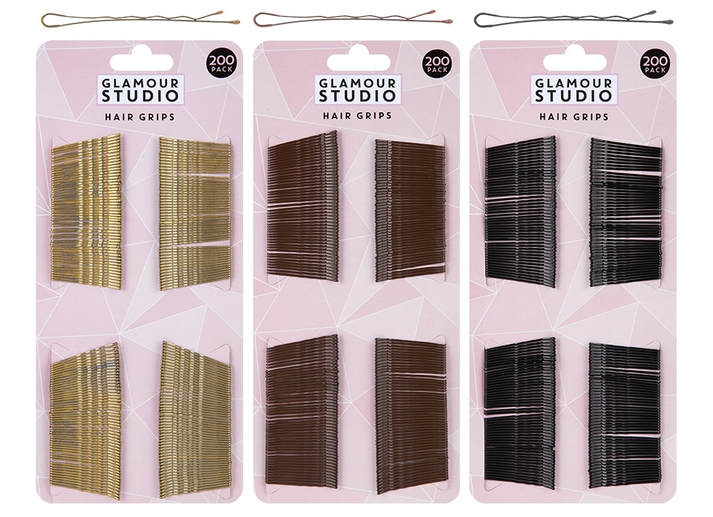 HAIR GRIPS,Metal 200`s Assorted Colours I/cd [Packs Only]