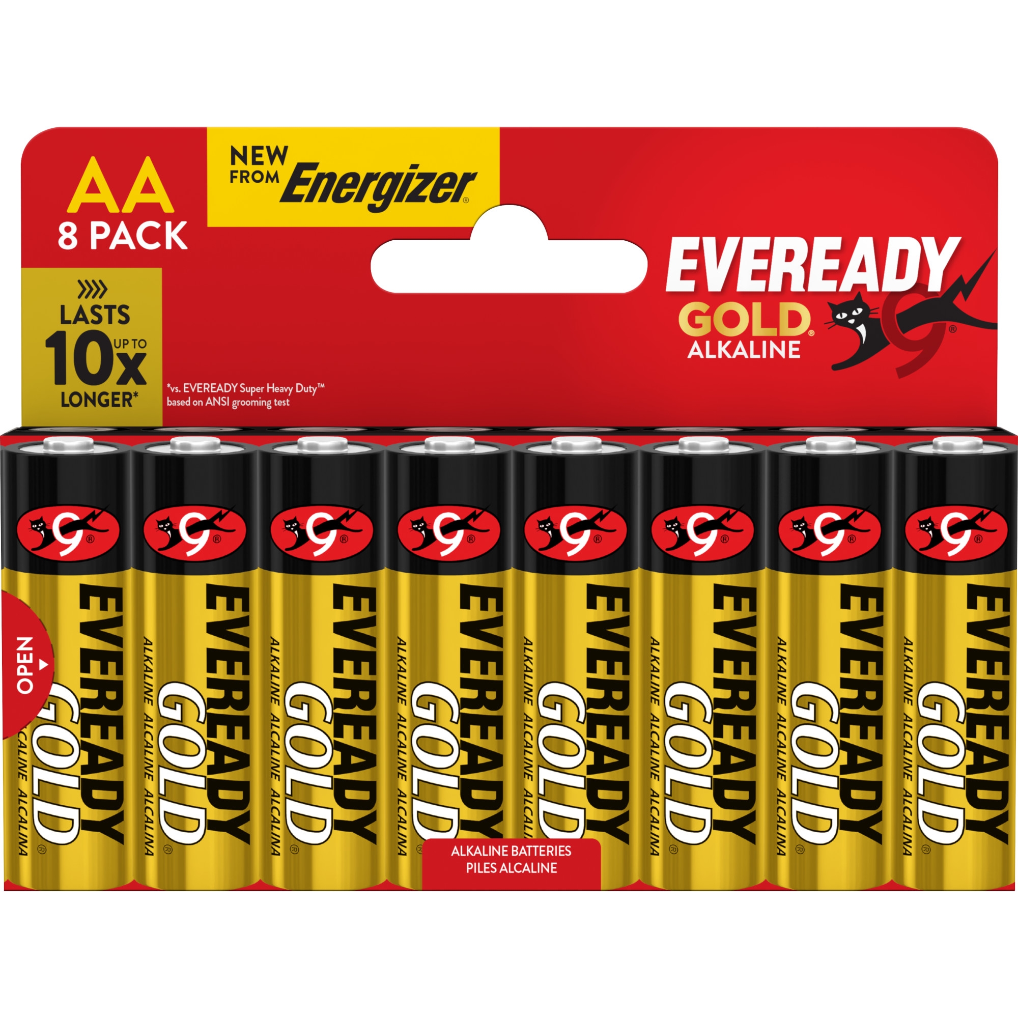 EVEREADY GOLD Alkaline Batteries AA 8`s Special Offer I/cd [Splittable]