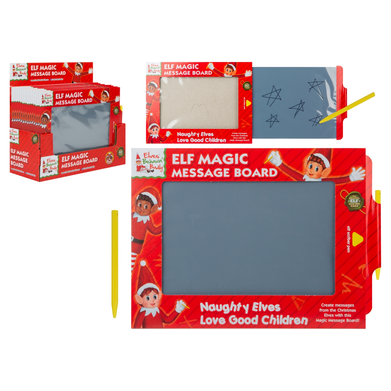 MAGIC SLATE MESSAGE BOARD, Elves Behavin` Badly 27x19cm [Splittable]
