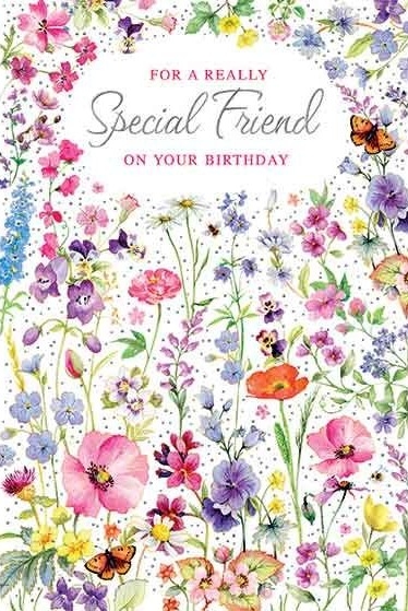 SPECIAL FRIEND CARDS, Floral Text [Packs Only]