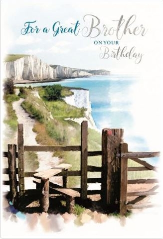 BIRTHDAY CARDS,Brother Coastal Scene [Packs Only]