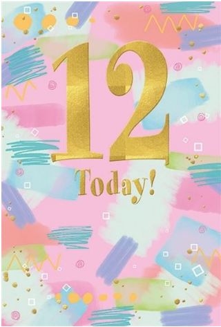 AGE 12 CARDS,Female Abstract [Packs Only]