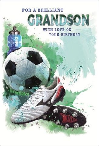 BIRTHDAY CARDS,Grandson Football [Packs Only]