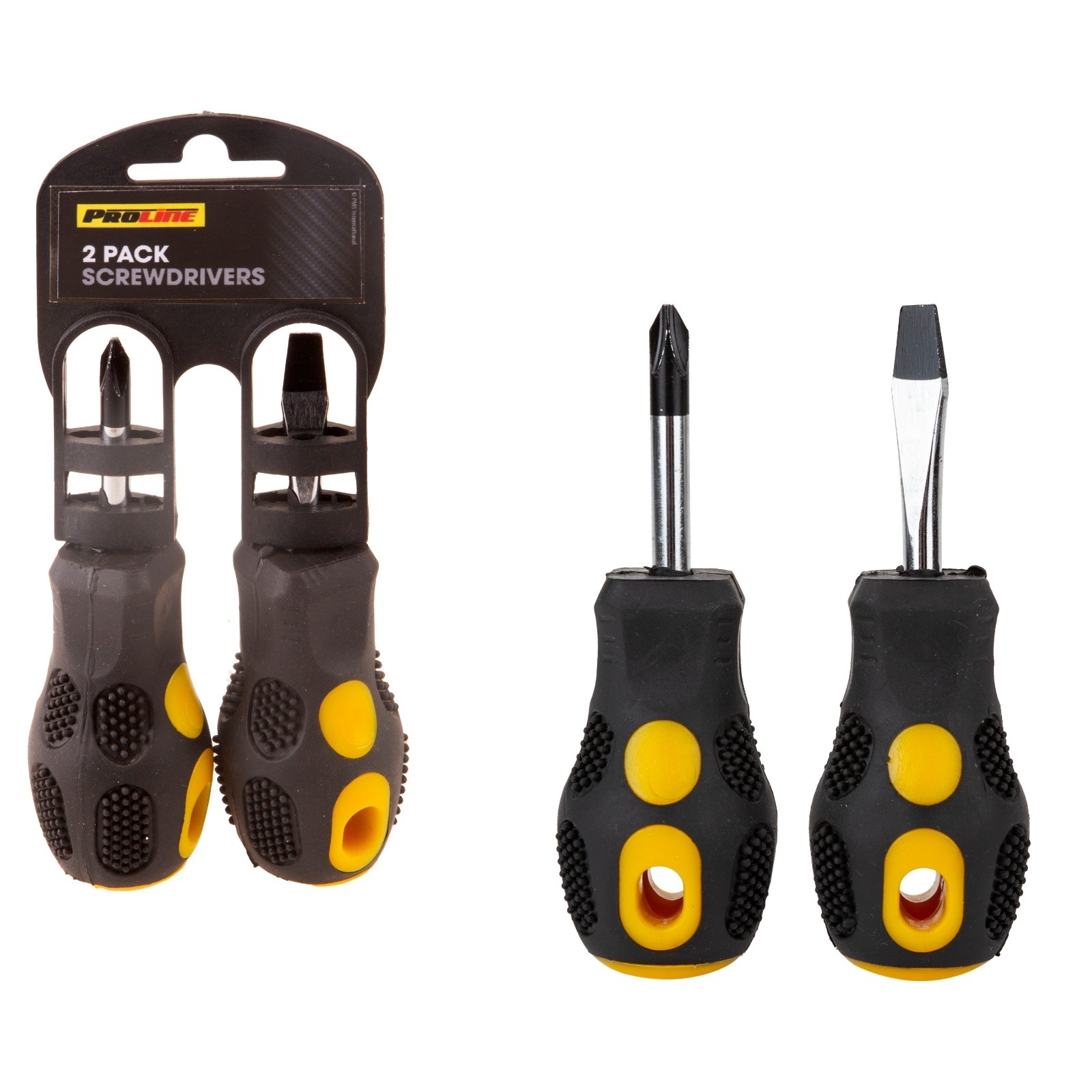 SCREWDRIVERS,Stubby 2`s Cross Head & Flat Head I/cd [Packs Only]