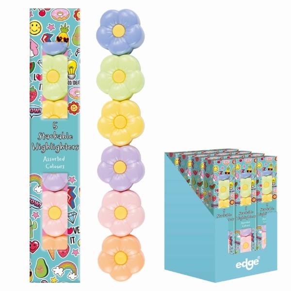 HIGHLIGHTERS,Novelty, Stackable 5`s Boxed CDU [Splittable]