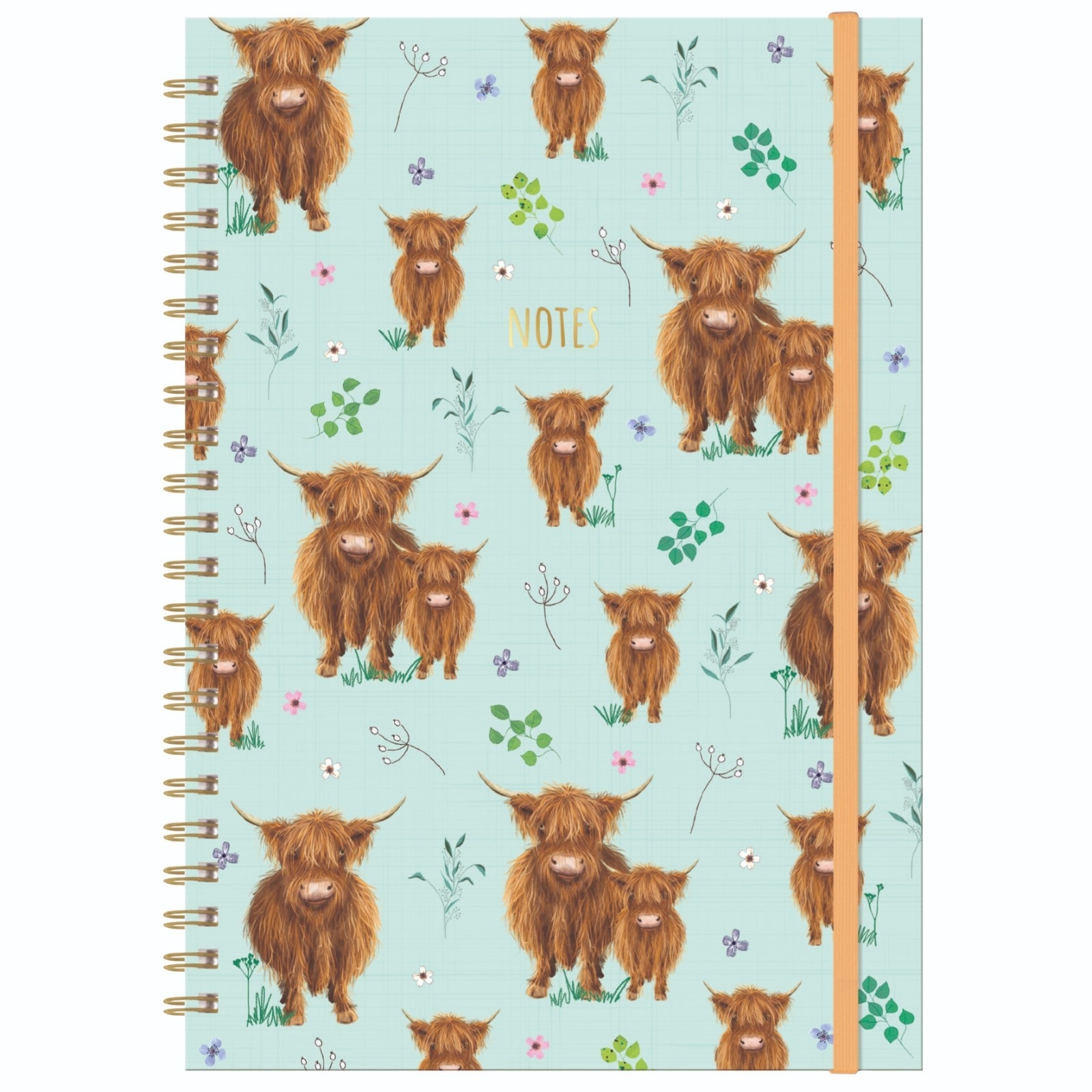 NOTEBOOK,A4 Highland Cow Twin Wire CDU [Splittable]