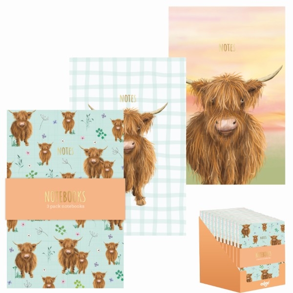 NOTEBOOK,A6 Highland Cow 3`s CDU [Splittable]