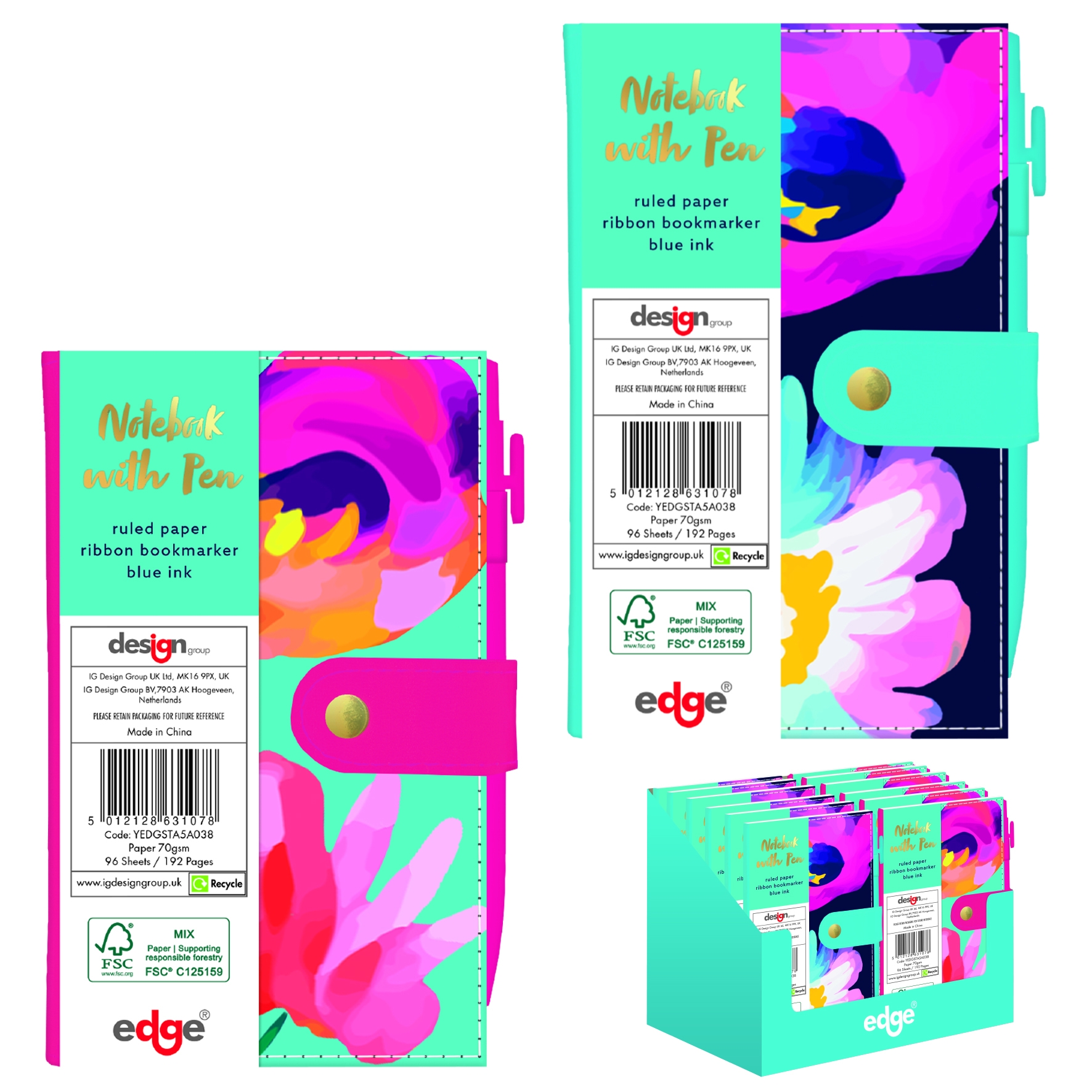 NOTEBOOK,Slim Botanical Bliss & Pen CDU [Splittable]