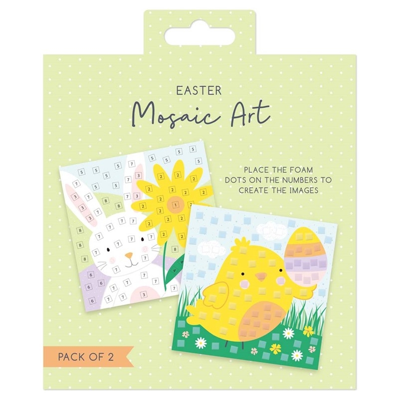 EASTER MOSAIC ART,2 Assorted Designs H/pk [Spittable]