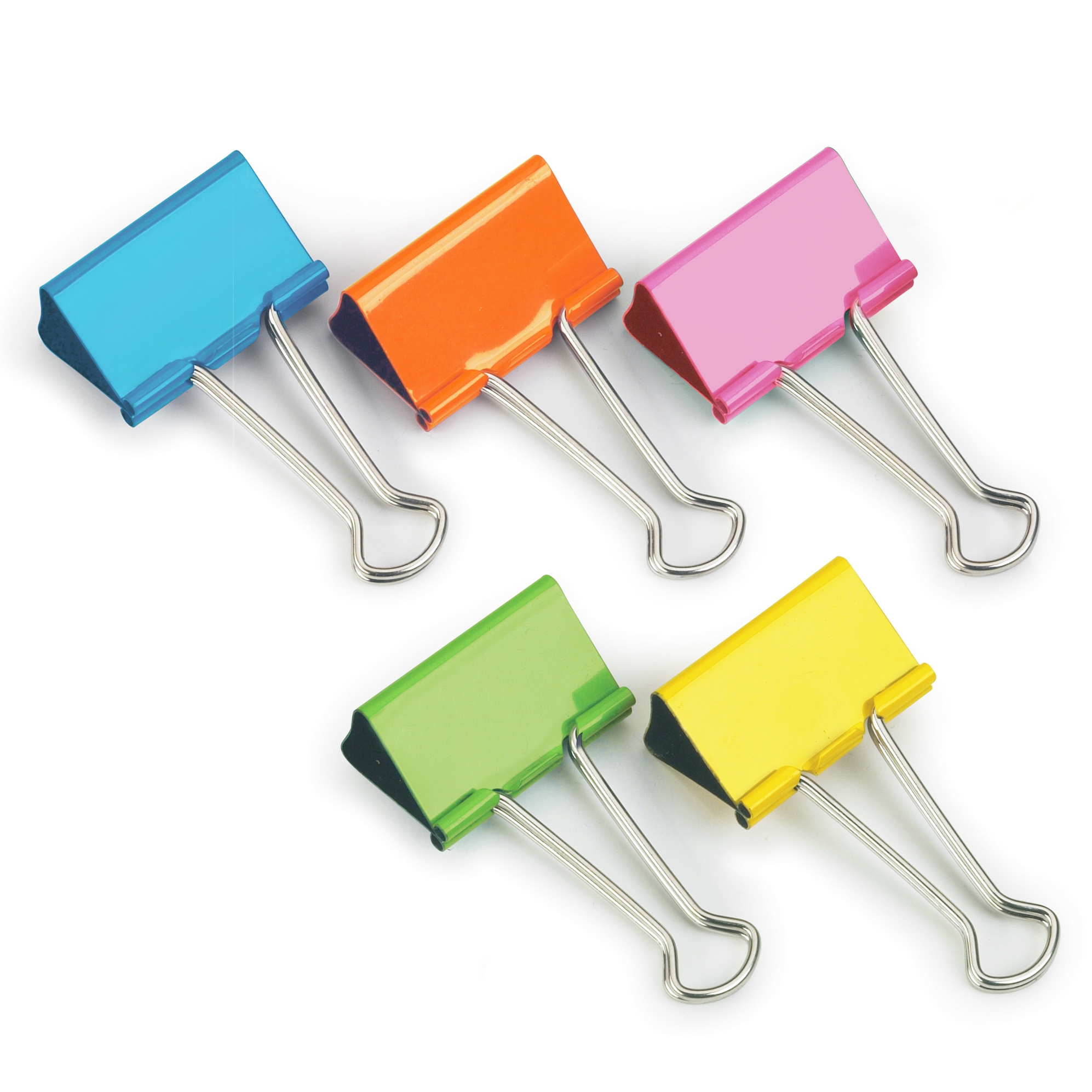 FOLDBACK CLIPS,Assorted Colours 10`s 41mm Boxed [Splittable]