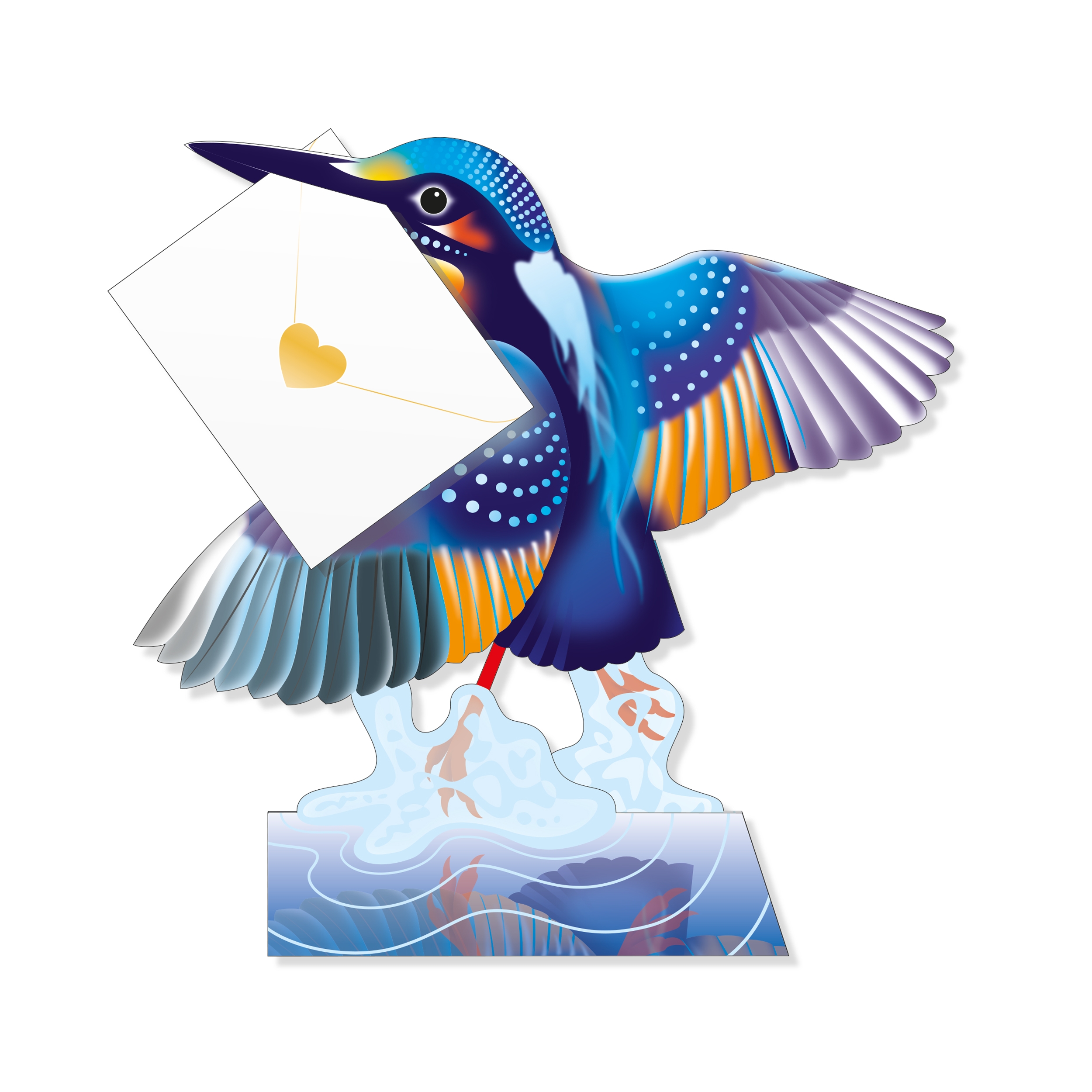 BLANK CARDS,3D,Kingfisher [Packs Only]