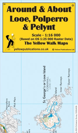 WALKING MAP,Around & About Laminated Waterproof,Looe, Polperro, Pelynt