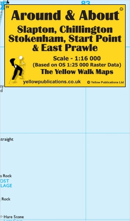 WALKING MAP,Around & About Laminated Waterproof,Slapton, Chillington, Stokenham, Start Point, East Prawle