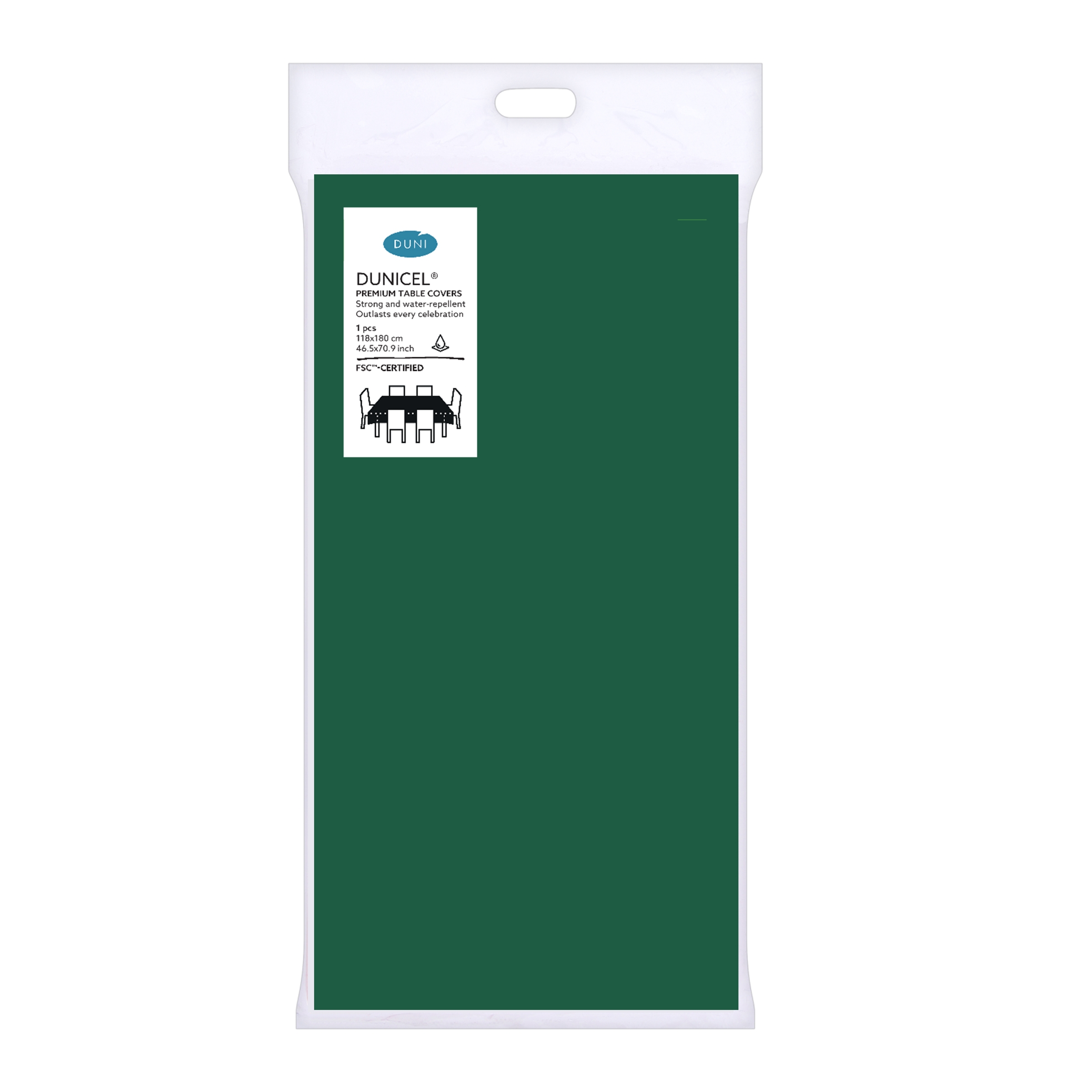 TABLECOVER,Green 118 x180cm H/pk [Splittable]